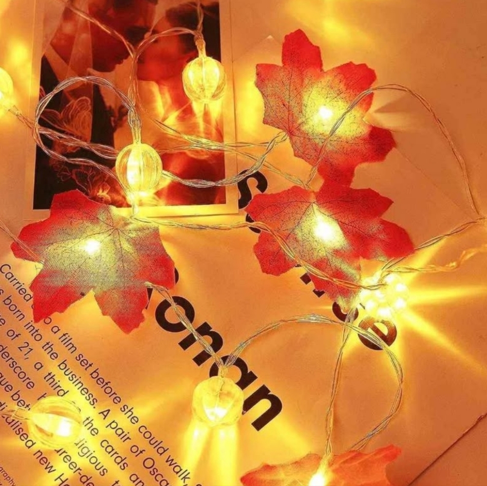 Maple Leaf String Light Batter Operated - Picture 3 of 6